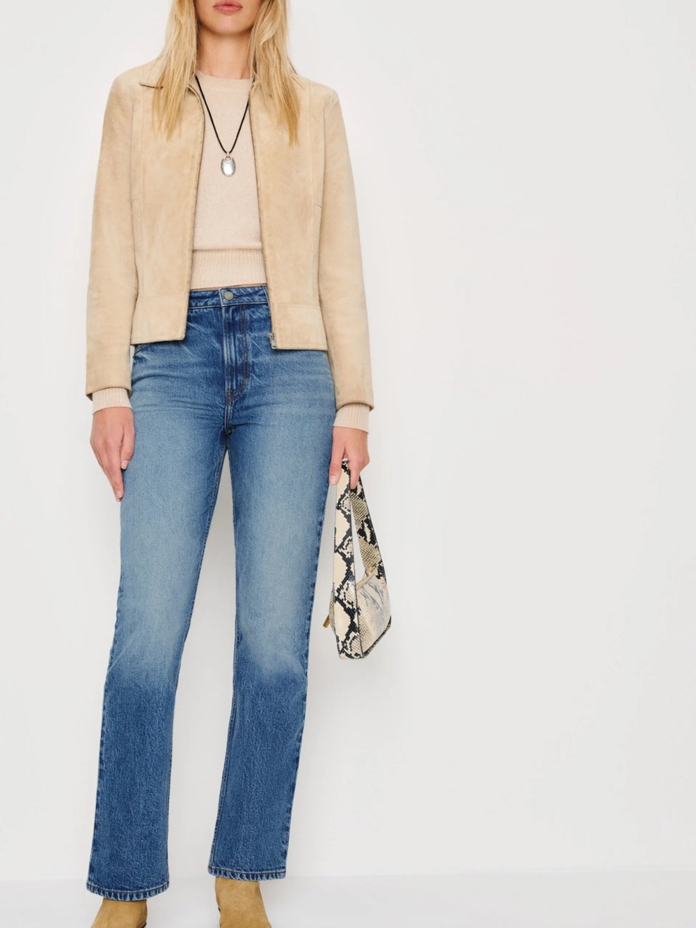 Reformation Jax Stretch high rise straight jeans